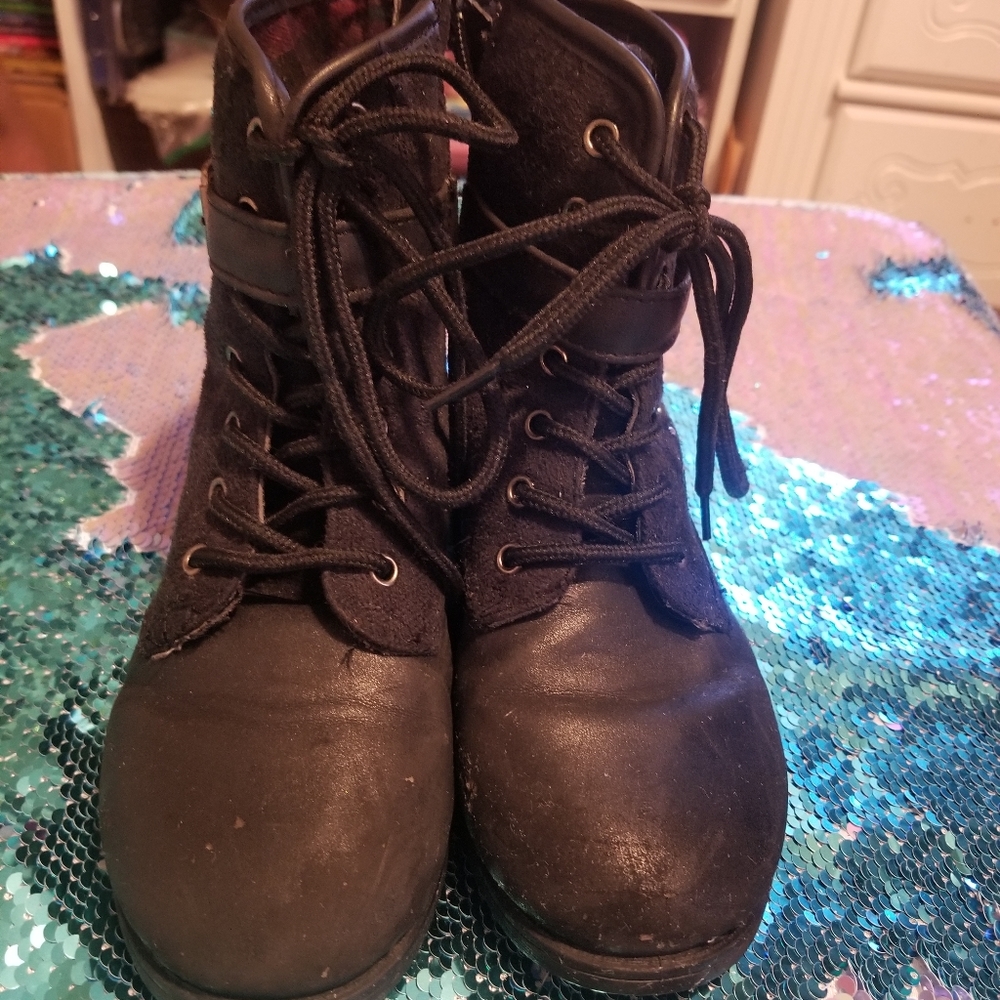 Girls Black Boots